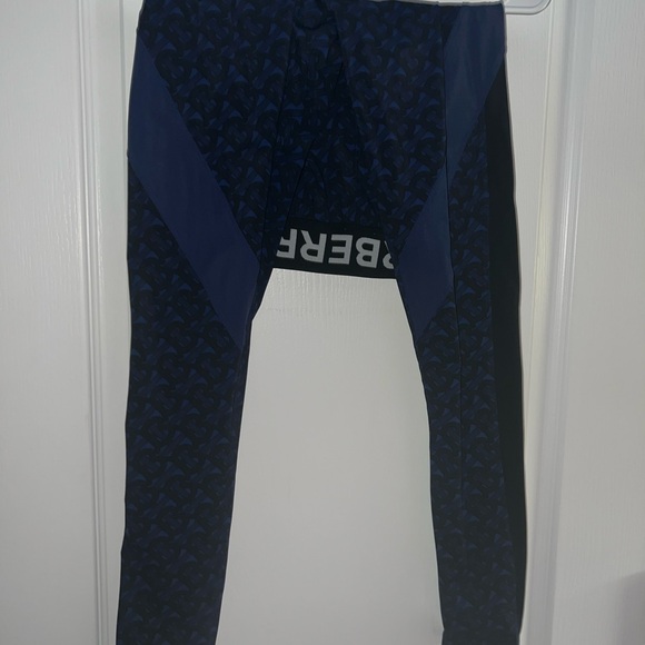 TB monogram-print zip-up cropped top w/ matching pants active wear - Picture 4 of 8